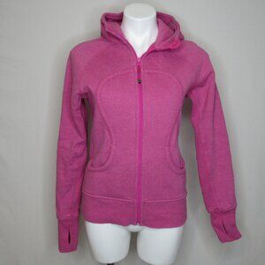Lululemon Pink Sparkle Scuba Hoodie Zip Up Jacket Women's 6
